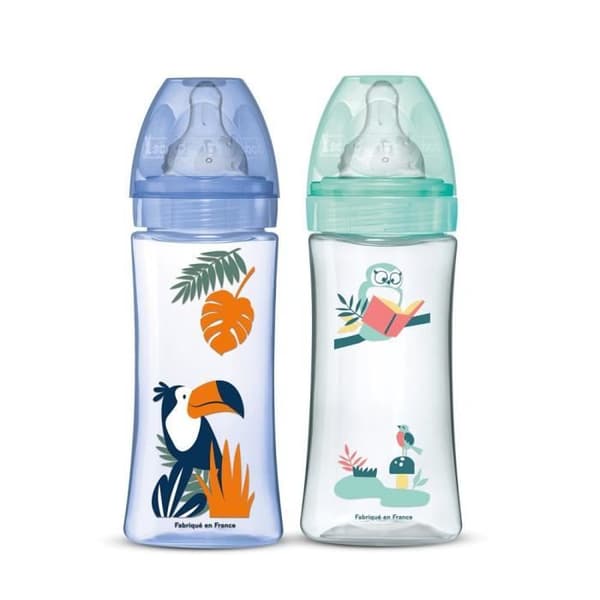 DODIE Sæt med 2 anti-kolik flasker Initiering + - 330ml - BLUE FIRE BRIGADE - runde sutter 3 hastigheder flow 3