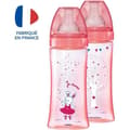 Pikkukuva 1 / 3: Dodie Initiation+ koliikkia ehkäisevä tuttipullo, 3 nopeutta +6 kk, Dancer Pink, 2 x 330 ml pakkaus