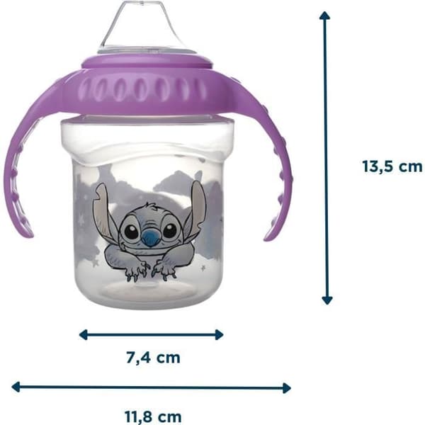 Kahvallinen muki - THERMOBABY - 250 ml - Silikoninen nokka - Lilo & Stitch