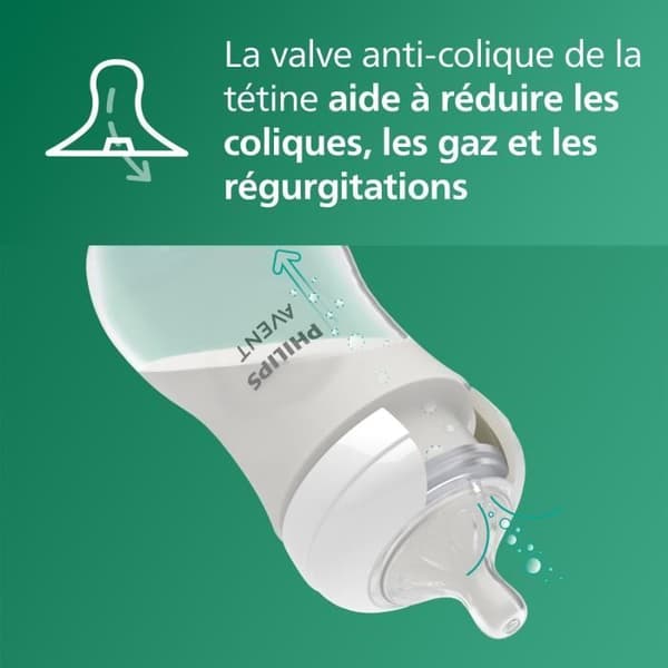 Kit nyfödd - PHILIPS AVENT - Natural Glas 3.0 - Flaskor Glas 120ml + 2 Flaskor 240ml + Ultra Mjuka Nappar 0-6M