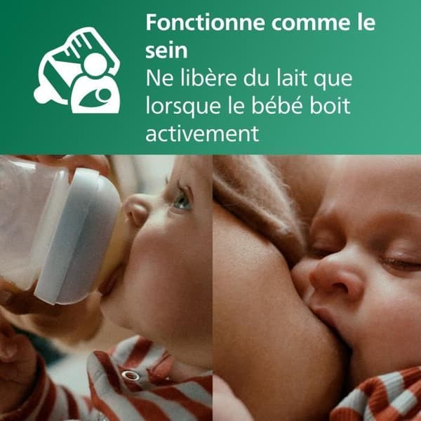 Kit nyfödd - PHILIPS AVENT - Natural Glas 3.0 - Flaskor Glas 120ml + 2 Flaskor 240ml + Ultra Mjuka Nappar 0-6M