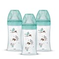 Pikkukuva 1 / 4: 3 kpl pakkaus DODIE Anti-Colic Initiation+ -tuttipulloja - lasia - 270 ml - 0-6 kuukautta - pyöreä tutti - virtausnopeus 2