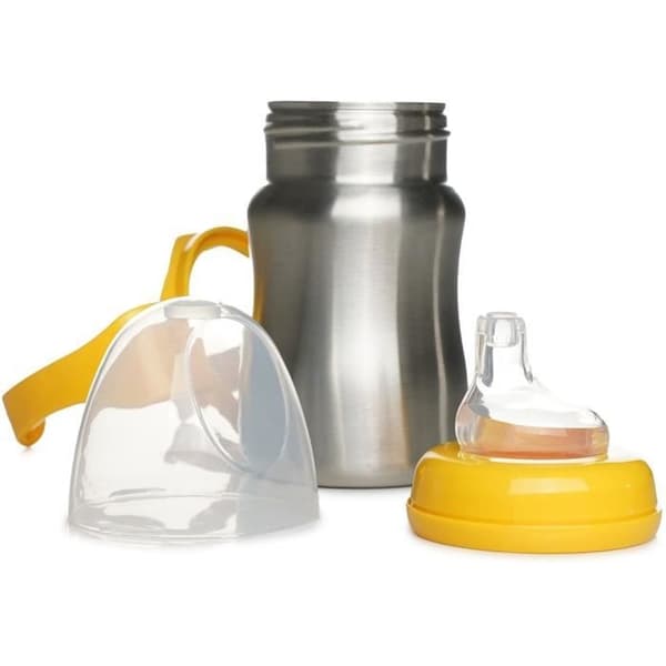 Træningskop - THERMOBABY - Rustfrit stål - 180 ml - Mangogul - Ergonomisk og lækagesikker