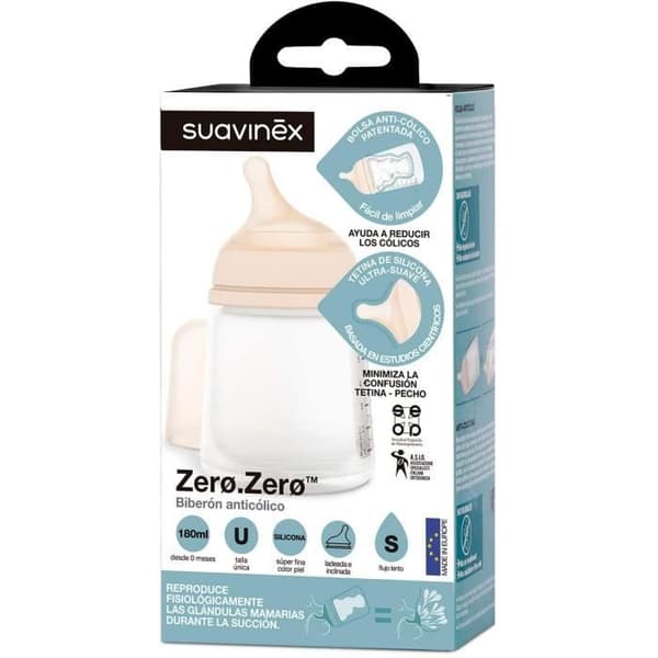 Suavinex Zero-Zero Slowflow anti-kolikflaska 180 ml - 304755