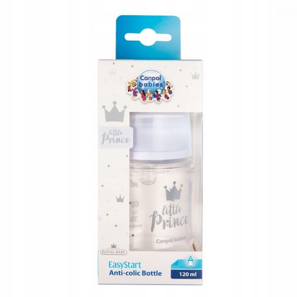 CANPOL Babies EasyStart Royal Antikolikflaska 120 ml BLÅ 1 styck