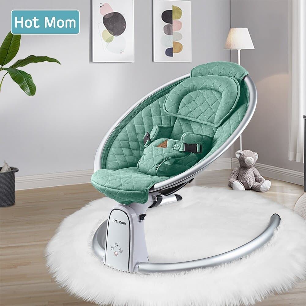 Hot Mom Lyx Elektrisk Babysitter Gunga med Bluetooth