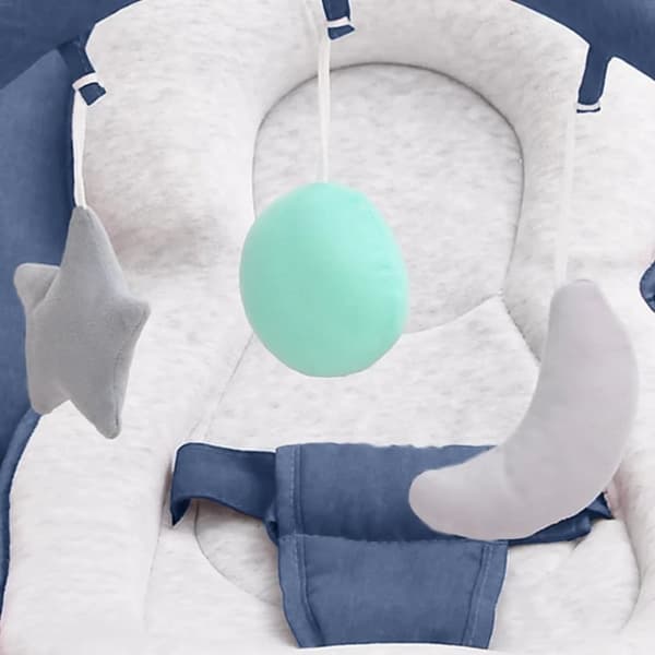 vidaXL skråstol til baby stål marineblå