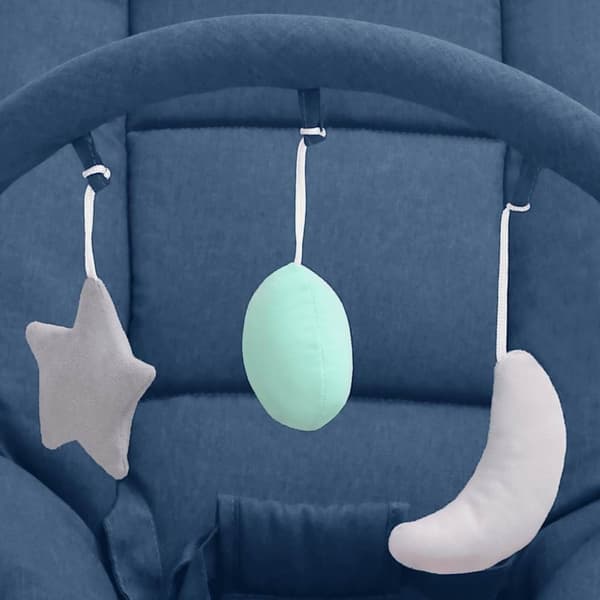 vidaXL skråstol til baby stål marineblå
