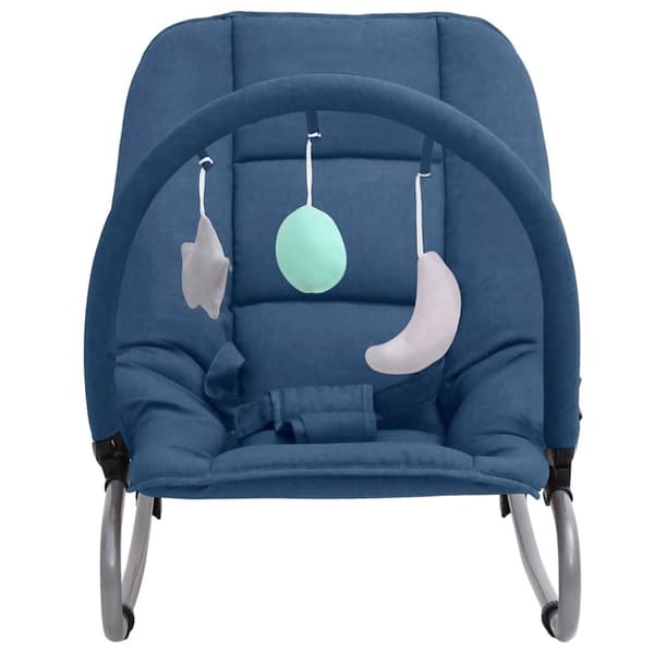 vidaXL skråstol til baby stål marineblå