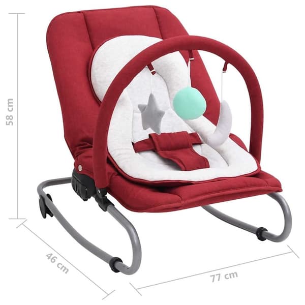 vidaXL Babysitter röd stål
