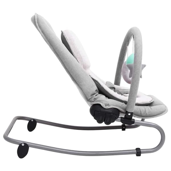 vidaXL skråstol til baby stål lysegrå