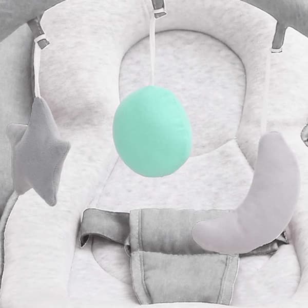 vidaXL skråstol til baby stål lysegrå