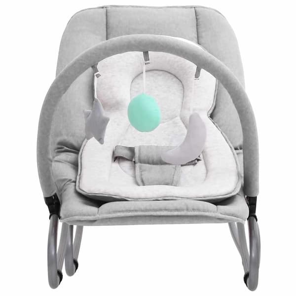 vidaXL skråstol til baby stål lysegrå