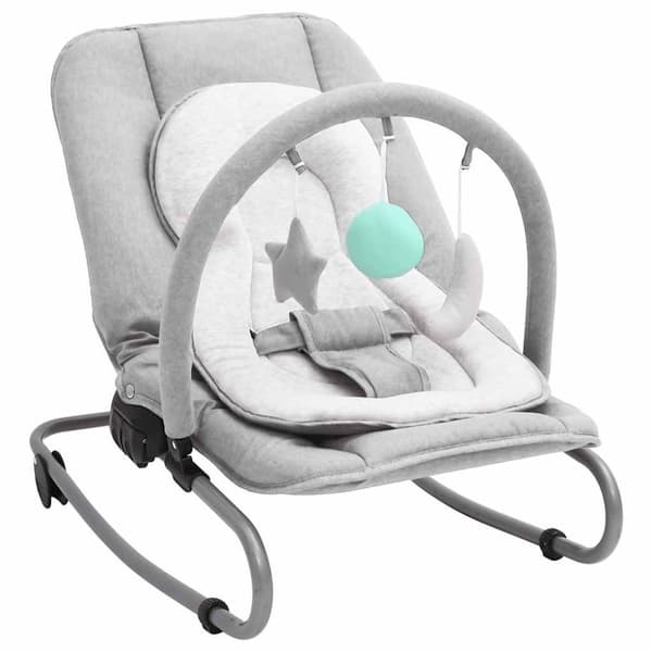 vidaXL Babysitter ljusgrå stål