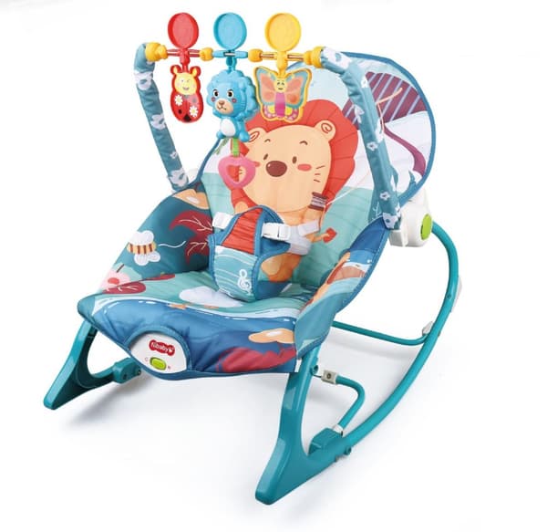 Infant to Toddler Rocker Babysitter med leksak - vibrationer - musik