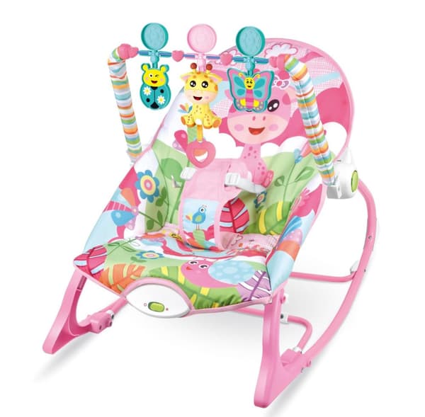 Infant to Toddler Rocker Babysitter med leksak - vibrationer - musik