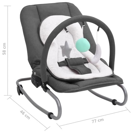 Babysitter Antracit Stål - Vit Dyna