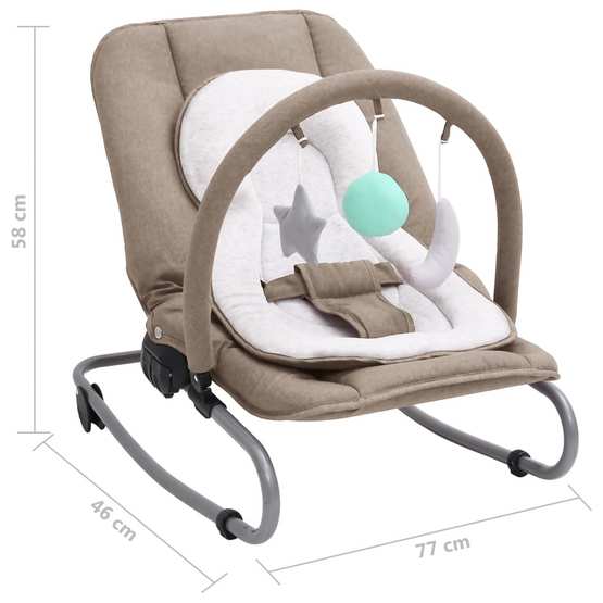 Babysitter Taupe Stål - Vit Dyna