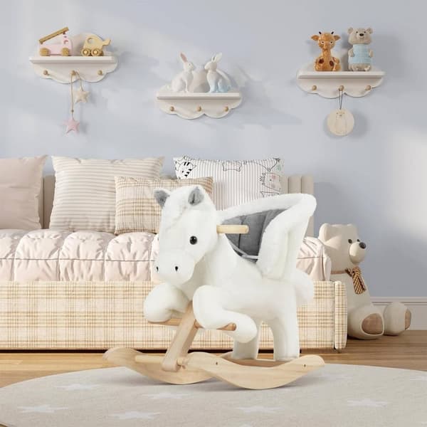 Rootz gunghäst - Toddler Rocker - Barnleksak att åka på - Förbättrad balans, kompromisslös säkerhet, bekväm design - Plysch och trä - 70 cm x 57 cm x