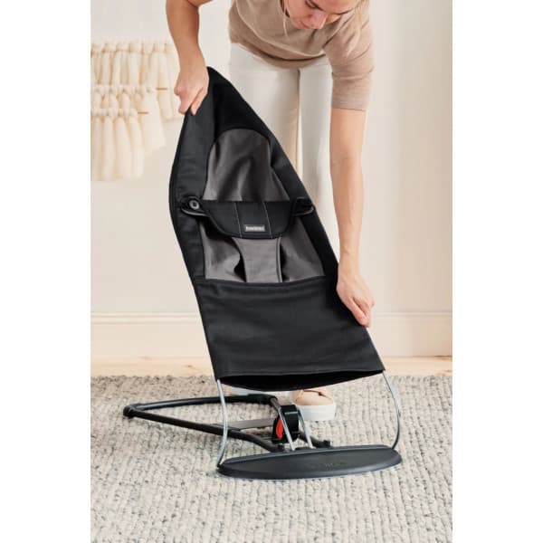 BabyBjörn Bouncer Balance Soft Woven -sitteri, black/grey