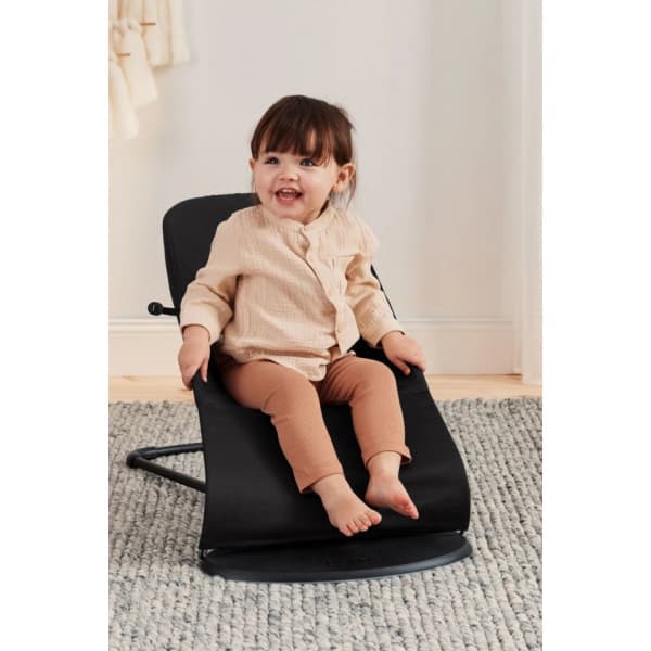 BabyBjörn Bouncer Balance Soft Woven -sitteri, black/grey