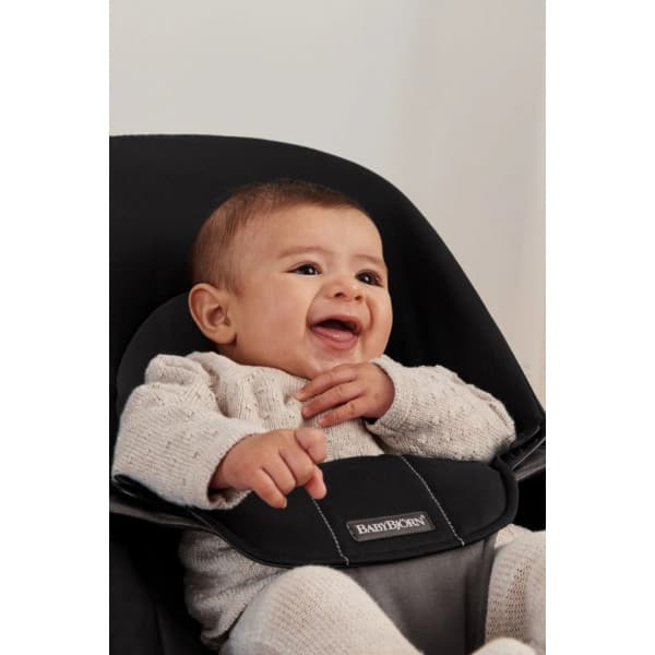 BabyBjörn Bouncer Balance Soft Woven -sitteri, black/grey