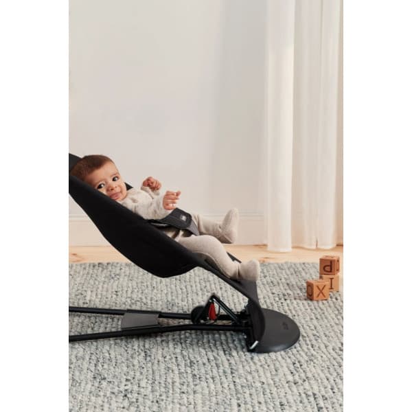 BabyBjörn Bouncer Balance Soft Woven -sitteri, black/grey