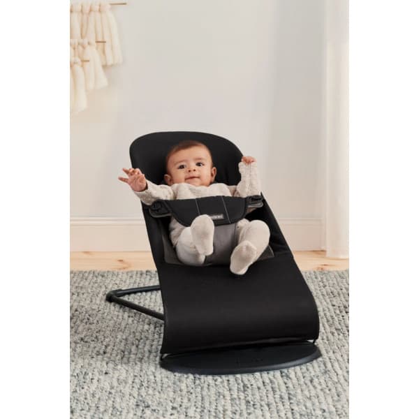 BabyBjörn Bouncer Balance Soft Woven -sitteri, black/grey