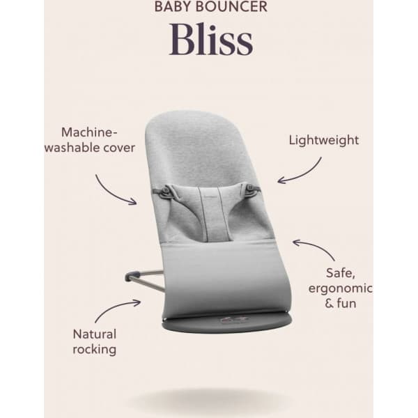 BabyBjörn Bliss Woven -sitteri, dark green, lehtikuvioitu