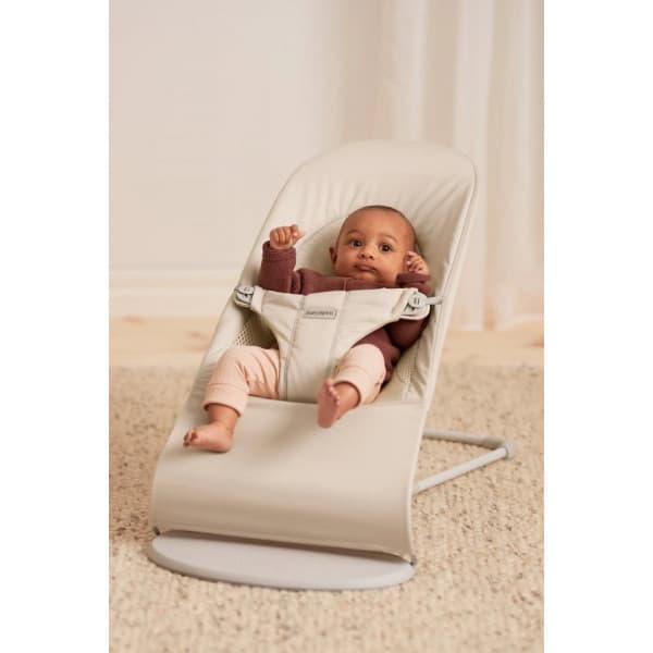 BabyBjörn Bouncer Balance Soft Woven -stol, jersey lysbeige