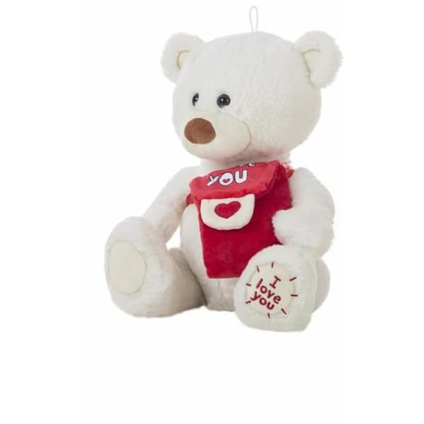 Mjukisleksak Björn 35 cm Vit