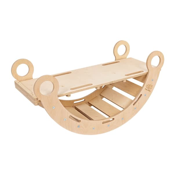 Small Dream Rocker Naturligt Træ & Rutsjebane & Stige