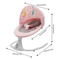 Miniatyrbillede 2 af 2: Elektrisk Baby Gyngestol, 4 Justerbare Hastigheder, Bluetooth Musikfunktion,Lyserød
