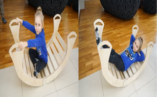 Rocker mod.C Wood Montessori XL kokoontaitettava tyyny tummansininen