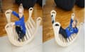 Miniatyrbillede 9 af 9: Gyngepude mod.C Træ Montessori XL Sammenklappelig Pude Farve Grå