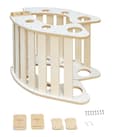 Miniatyrbillede 10 af 10: Trægyngestol til børn Montessori med hynde, foldbar, massiv polering