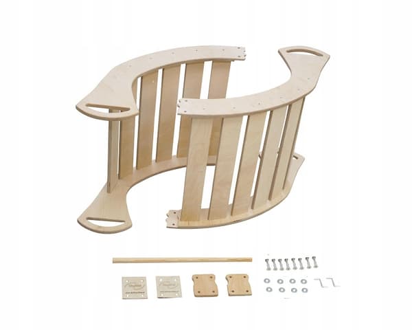 Træ Rocker Montessori Stor XL Foldbart Skrivebordsbordsskammel Lakeret