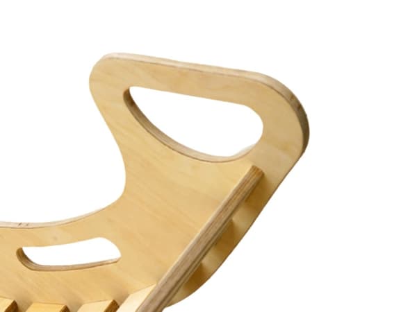 Trä Montessori gungstol med XL-dyna stor för barn hopfällbar solstol PL