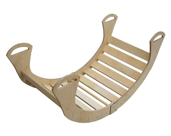 Gungstol mod.C Trä Montessori XL Hopfällbar Kudde Färg Beige