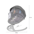 Pikkukuva 8 / 11: Sähköinen vauvanpomppi | Vauvankeinu 5-pistevaljailla ja 5 keinuntatilalla, Bluetooth-musiikilla ja kaukosäätimellä, 0–12 kuukauden ikäisille (2–9 kg)