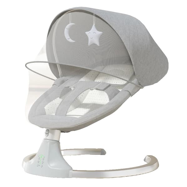 Sähkökäyttöinen keinutuoli, kaukosäätimellä, ergonominen muotoilu,M3-HARMAA