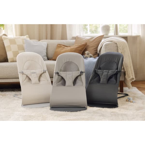 BabyBjörn Bouncer Balance Soft Woven Mélange sitteri, Dark Grey/Grey