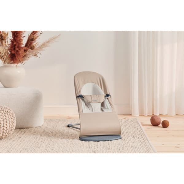 BabyBjörn Bouncer Balance Soft Woven Mélange sitteri, Khaki/Beige