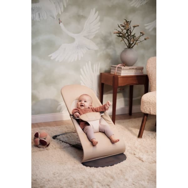 BabyBjörn Bouncer Balance Soft Woven Mélange sitteri, Khaki/Beige