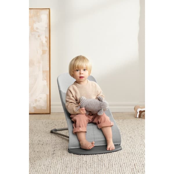 BabyBjörn Bouncer Bliss Woven Mélange sitteri, Light grey