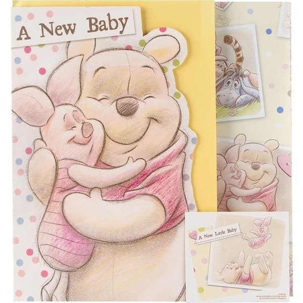 Winnie the Pooh Kort för nyfödd Multicoloured One Size