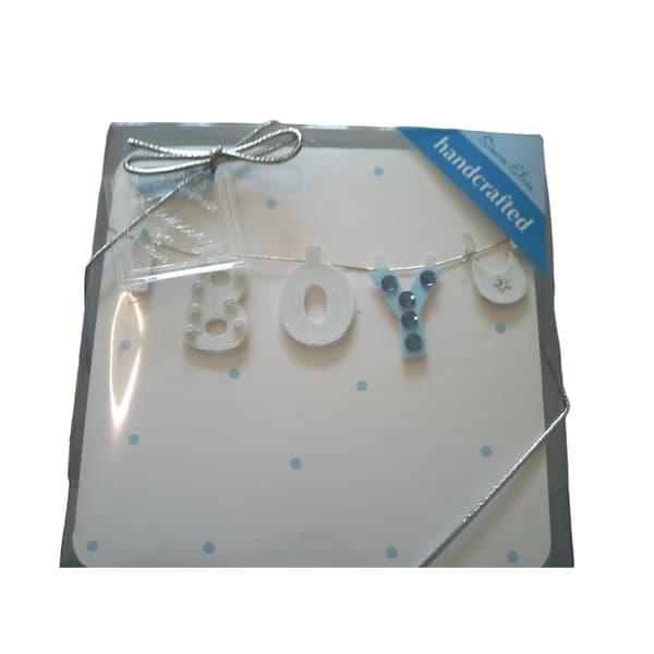 Simon Elvin Baby Boy Födelsemeddelande Gratulationskort White/Blue One Size