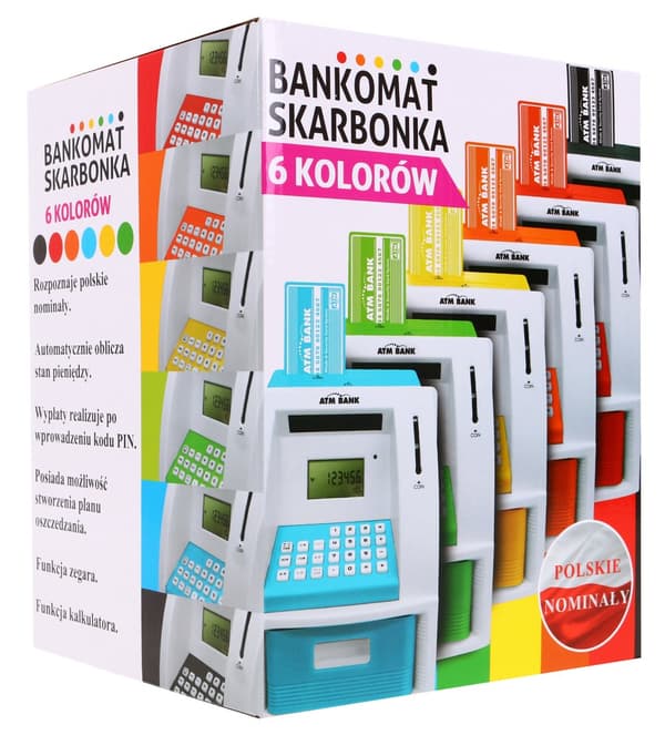 Pankkiautomaatti s��st�possu lapsille 3+ vihre� Interaktiiviset toiminnot + pankkiautomaattikortti