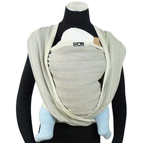 DIDYMOS Lisca Grey Babysjal storlek 6 - Diagonal Stretch - 100 % ekologisk bomull
