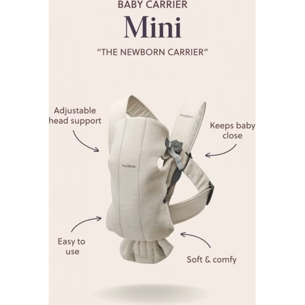 BabyBjörn Mini Woven -bæresele, black